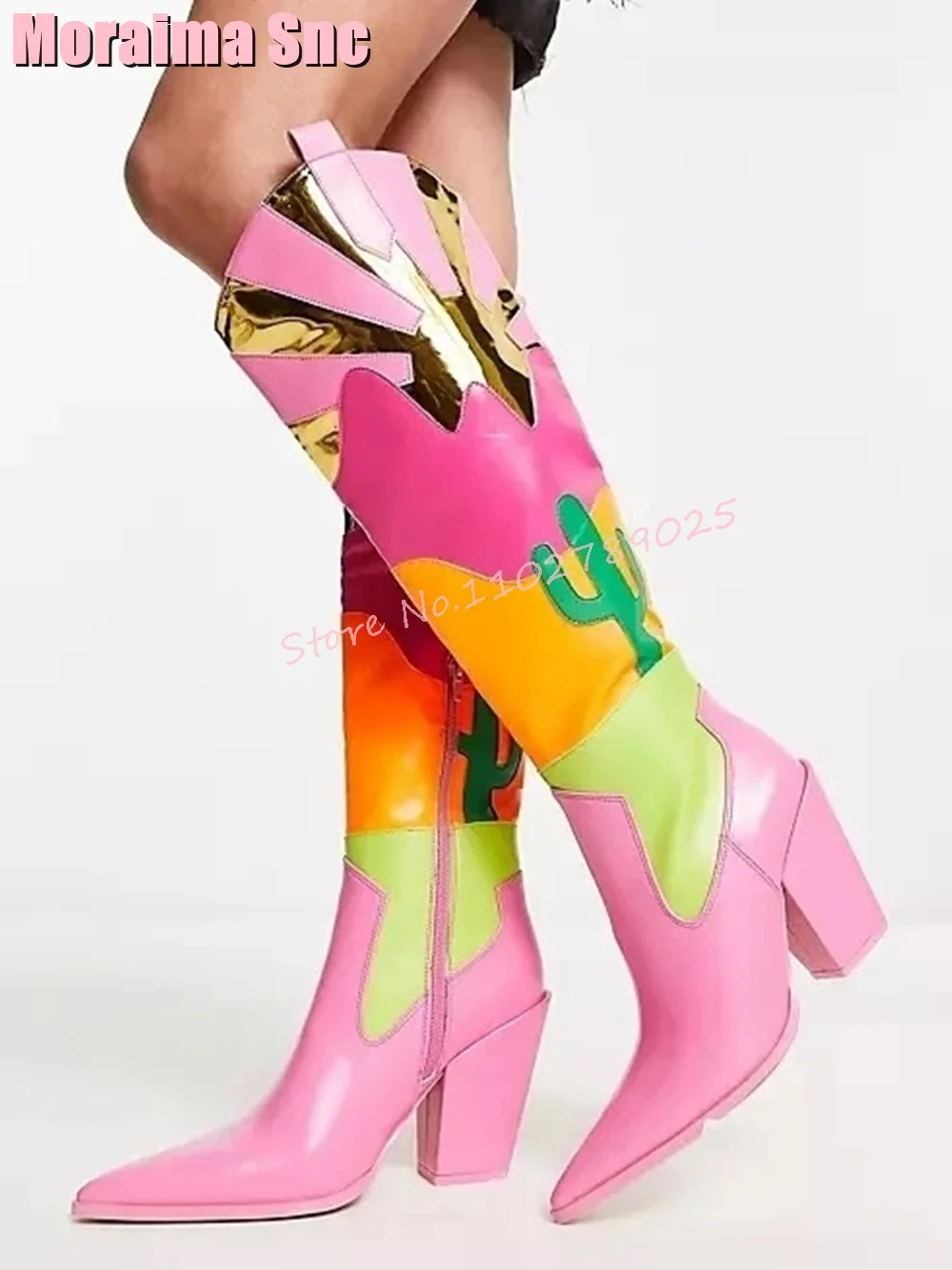 Ethnic And Fashion - Sepatu Bot Wanita Model Koboi Panjang