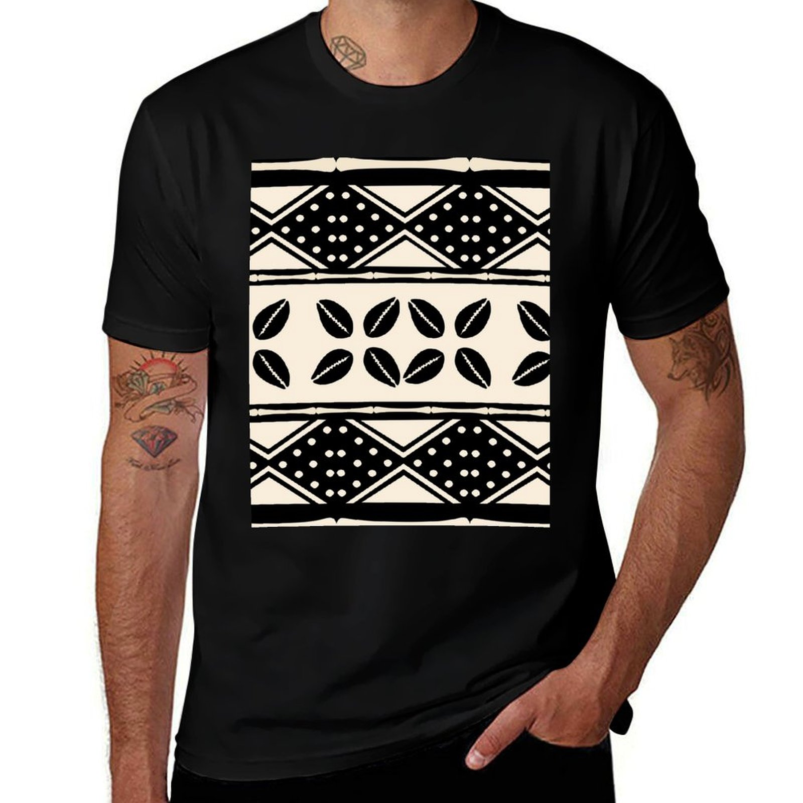 Mudcloth Print Top - Kaos Polos Motif Kain Lumpur Abstrak
