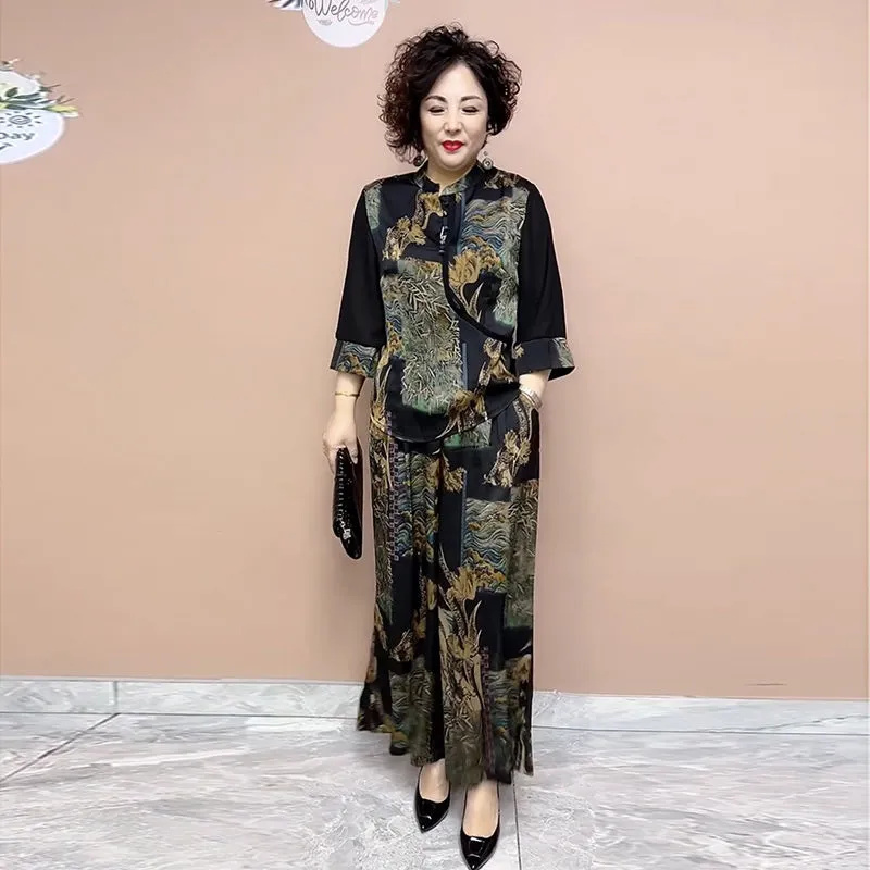 Ethnic Fashion For Ladies - Set celana kaki lebar wanita, setelan