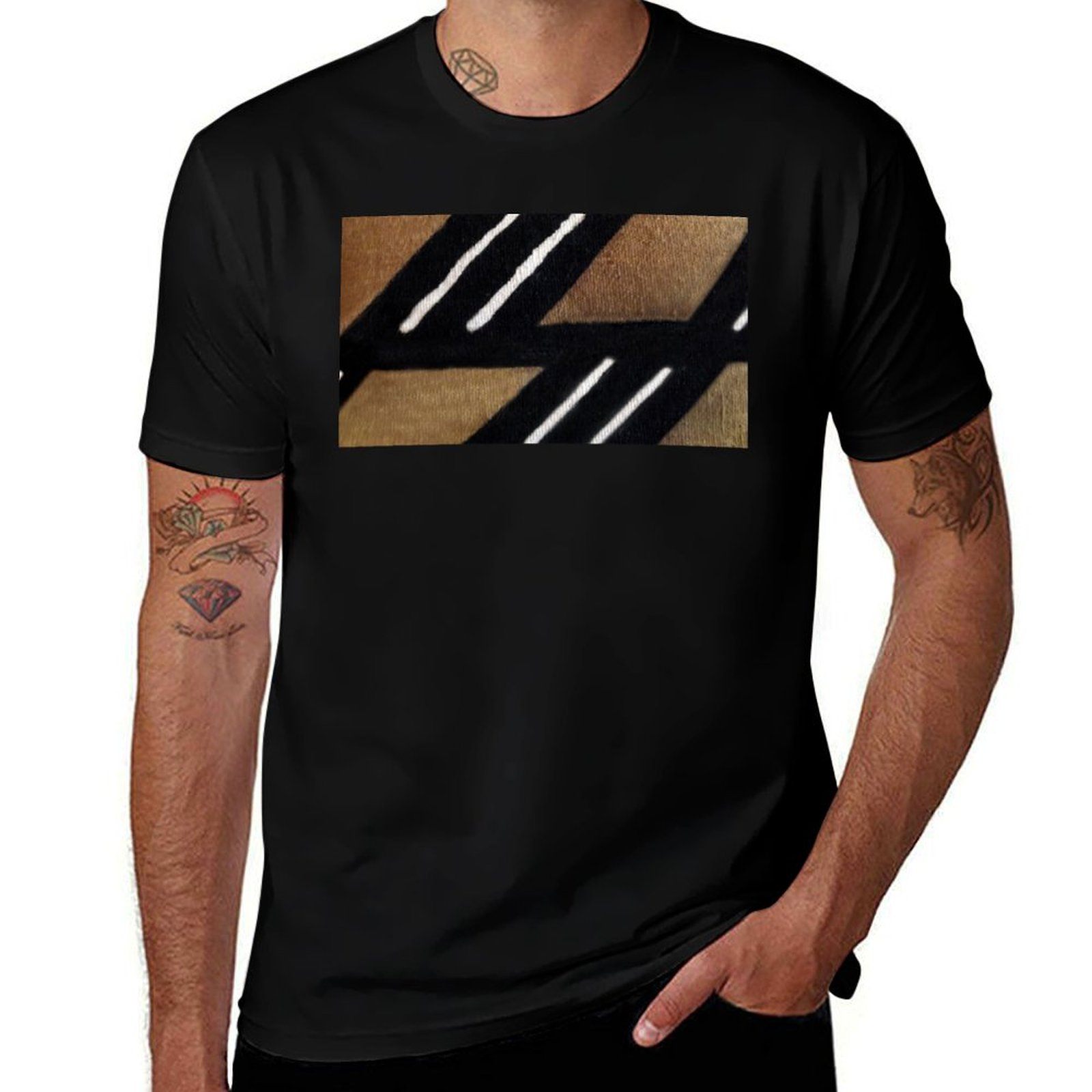 Mudcloth Print Top - Kaos Mudcloth Afrika Bergaya dengan Grafis,