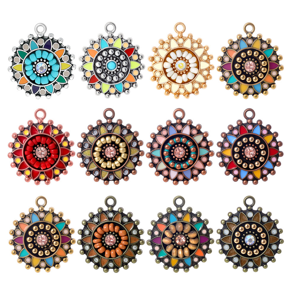 Ethnic Fashion For Ladies - Liontin Bulat Enamel Etnik Bohemia Vintage
