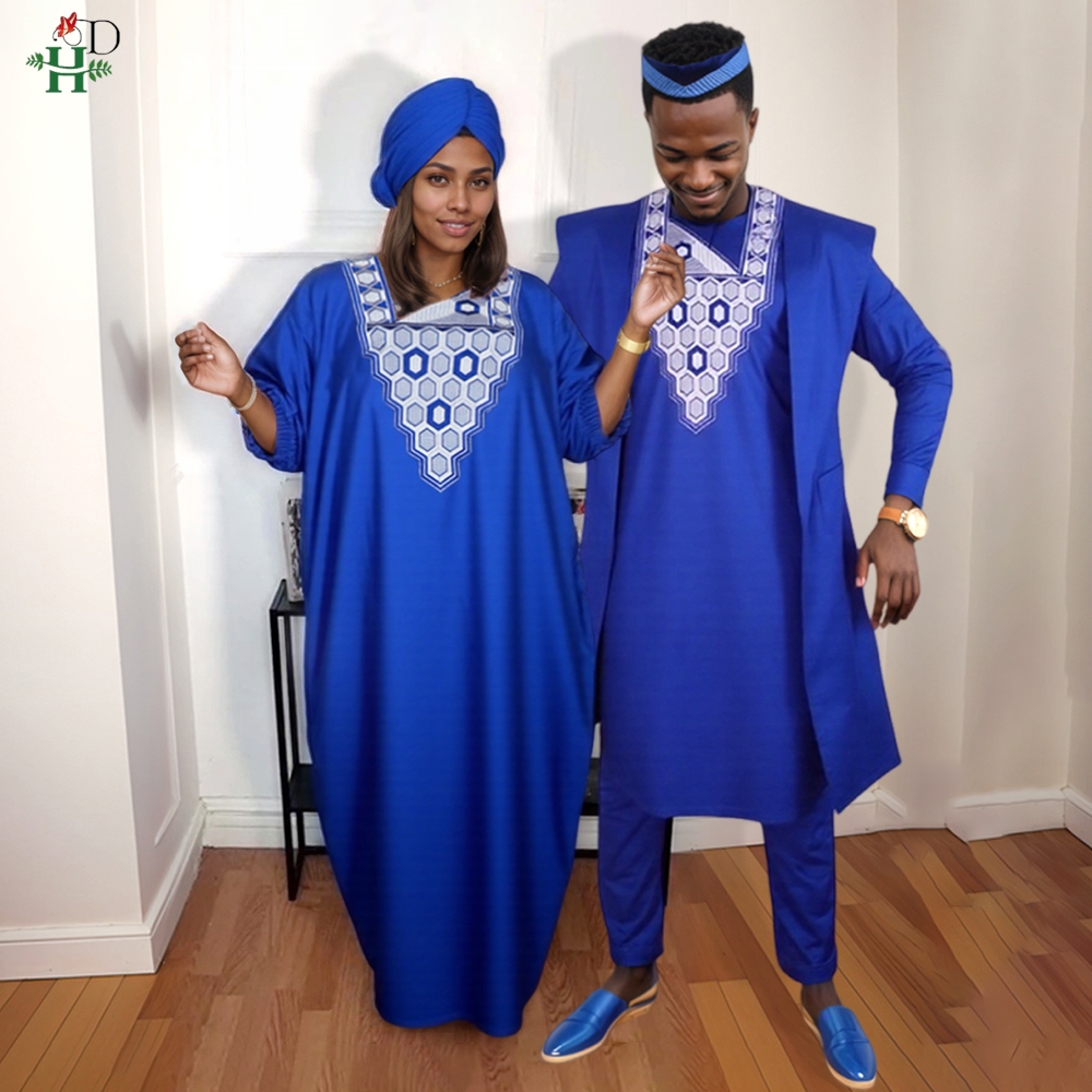 Boubou Men Africa - Gaun Afrika Dashiki Ukuran Besar untuk