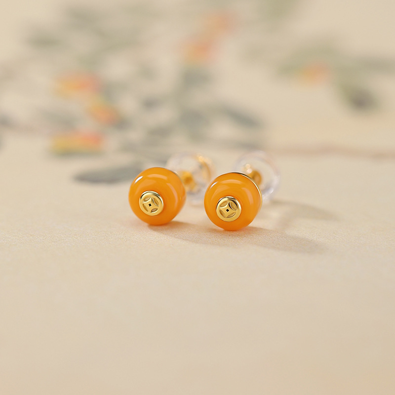 Ethnic Fashion Co In - Anting Kecil Bulat Koin Perak Sterling