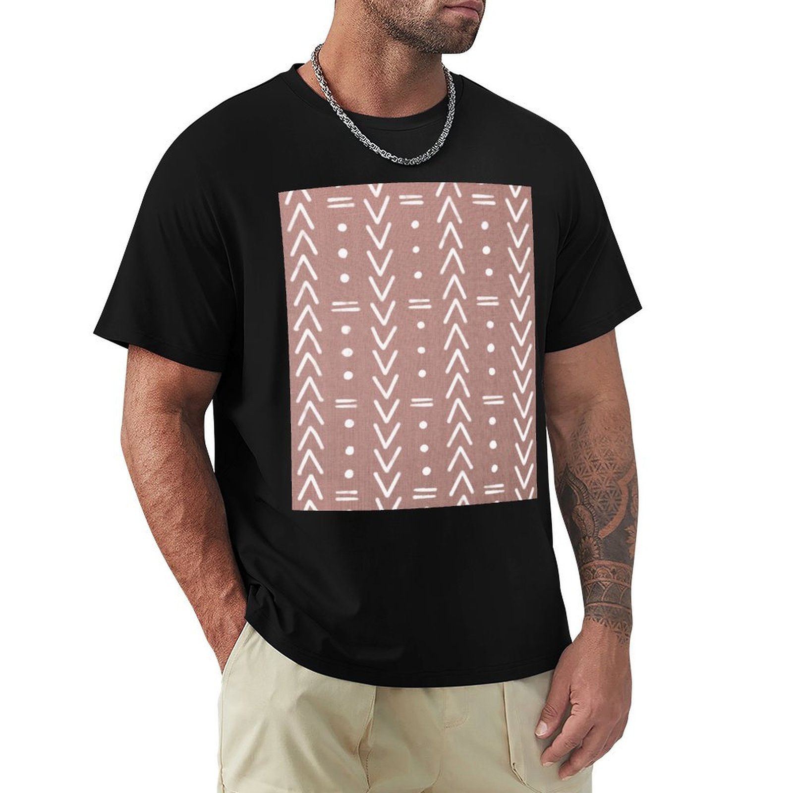 Kaos Olahraga Ringan dengan Mo - Mudcloth Print Top ulasan dan harga