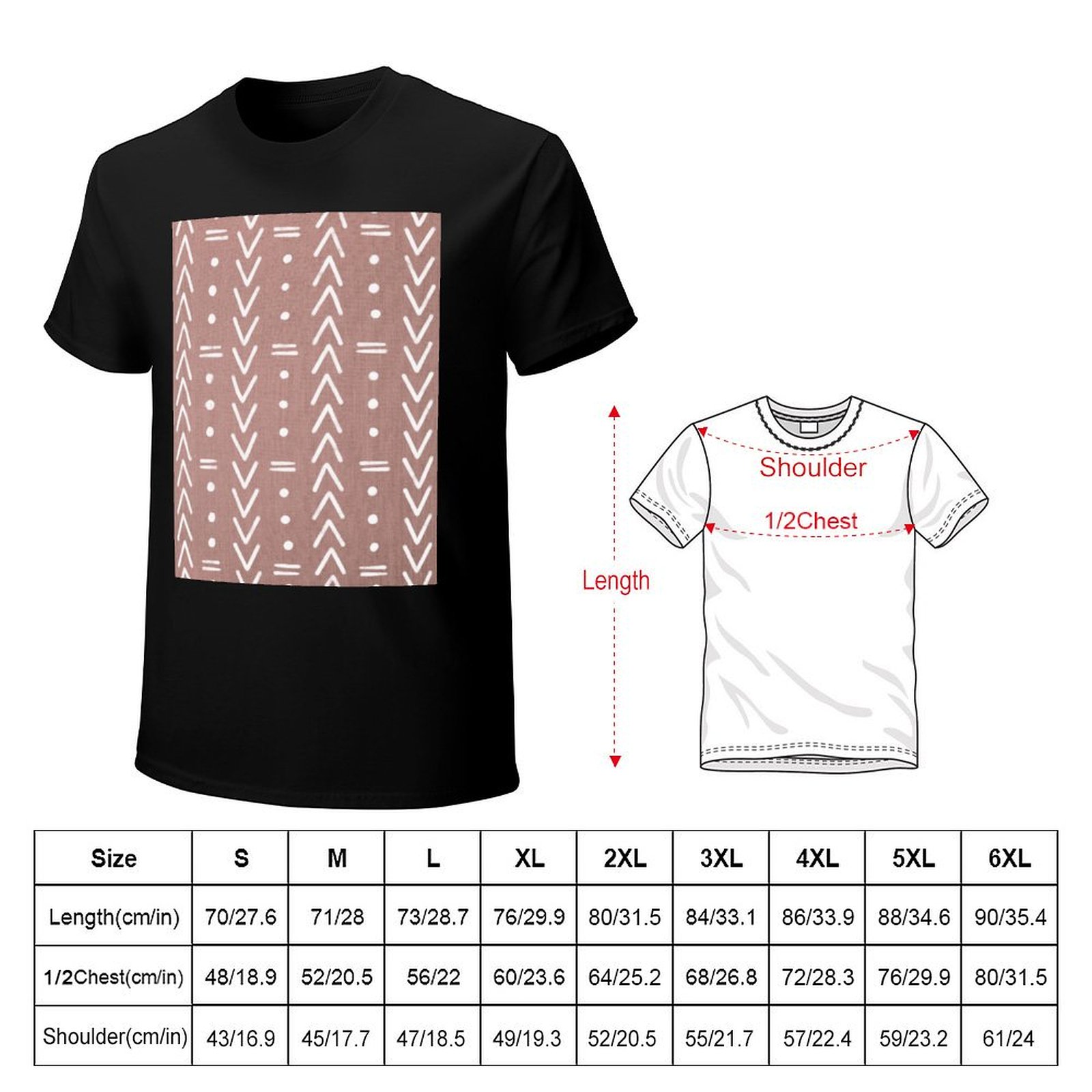 Kaos Olahraga Ringan dengan Mo - Mudcloth Print Top ulasan dan harga