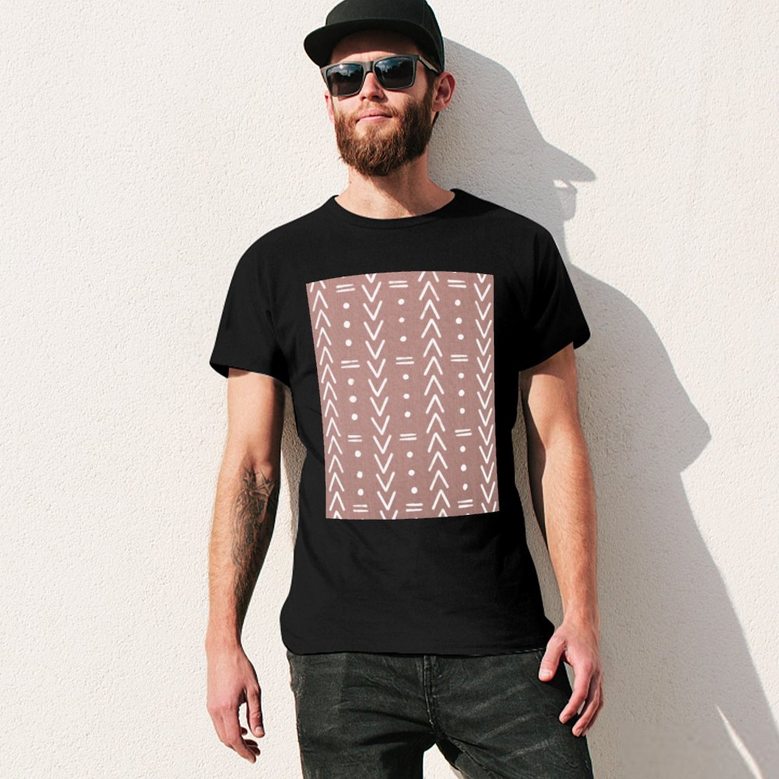 Kaos Olahraga Ringan dengan Mo - Mudcloth Print Top ulasan dan harga