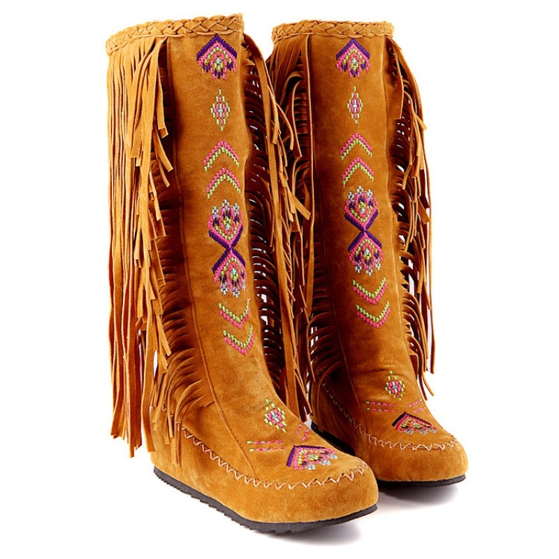Sepatu Bot Rumbai Bordir Buata - Ethnic And Fashion ulasan dan harga