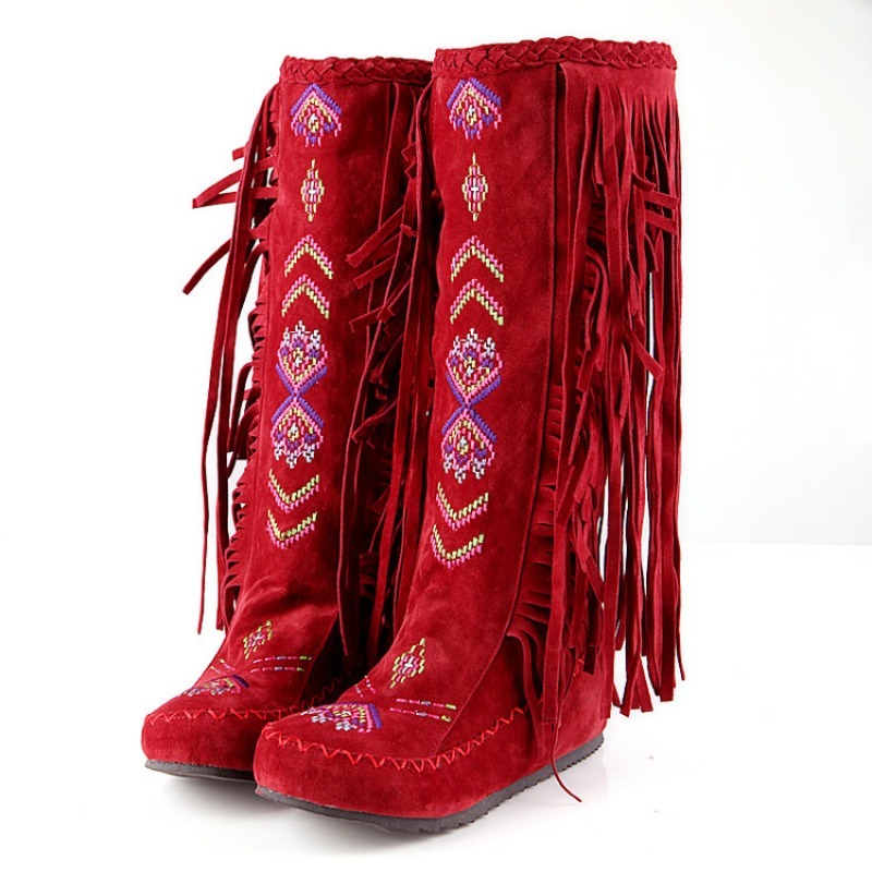 Sepatu Bot Rumbai Bordir Buata - Ethnic And Fashion ulasan dan harga
