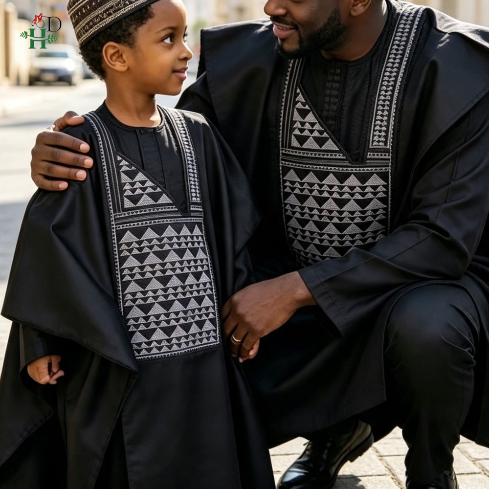 Pakaian Ayah-Anak Gaun Turki D - Boubou Men Africa ulasan dan harga