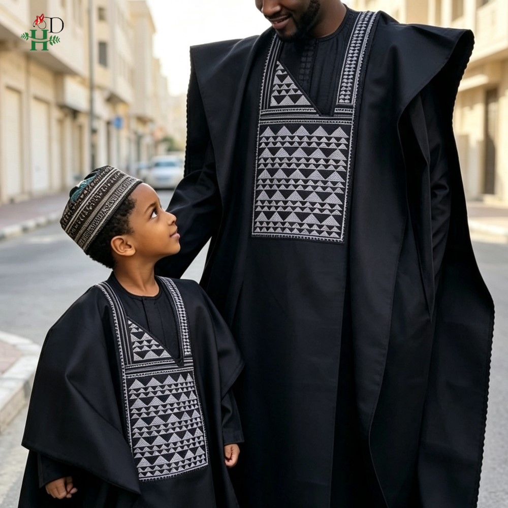 Pakaian Ayah-Anak Gaun Turki D - Boubou Men Africa ulasan dan harga
