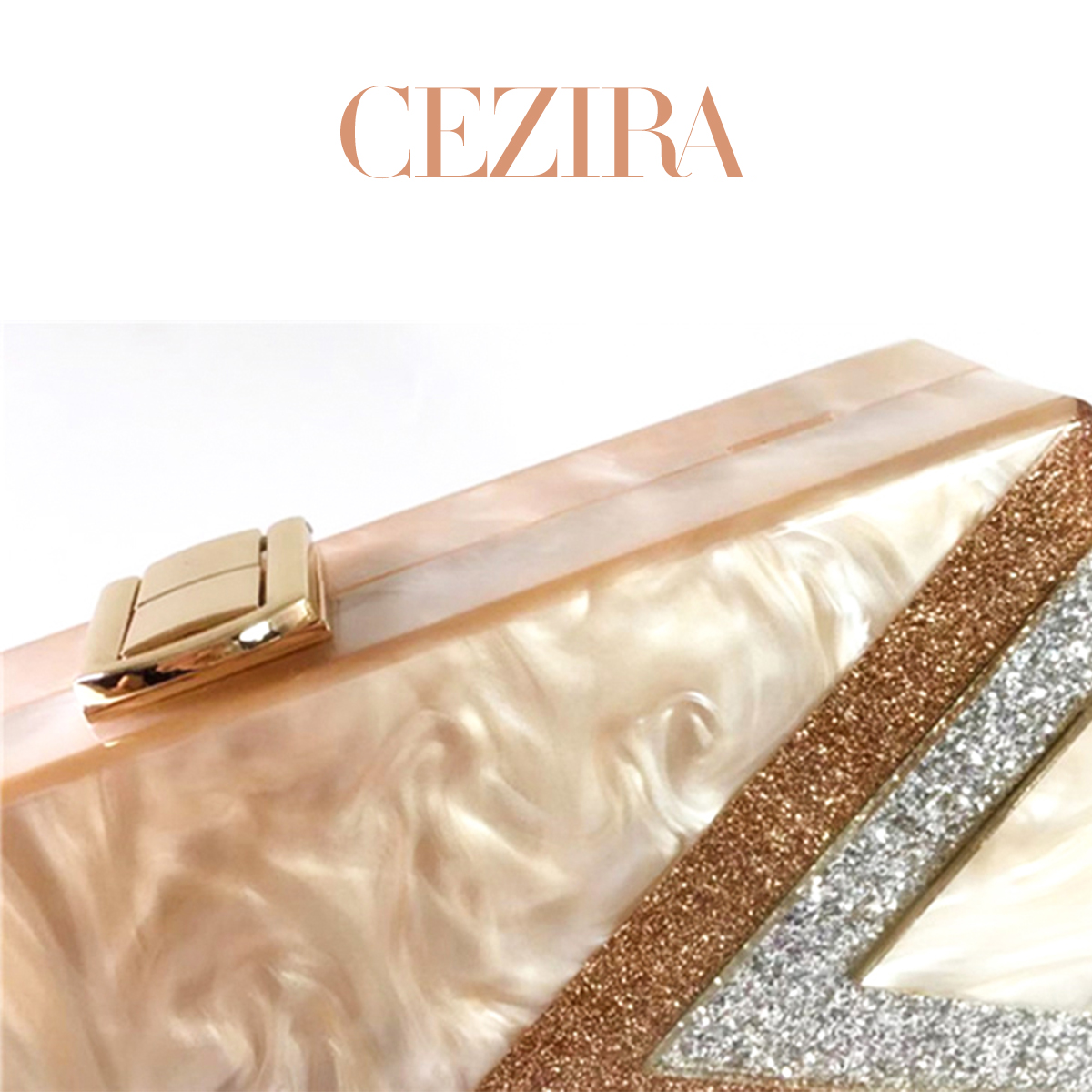 Tas Clutch Malam Akrilik Geome - Ethnic Fashion Designers ulasan dan harga