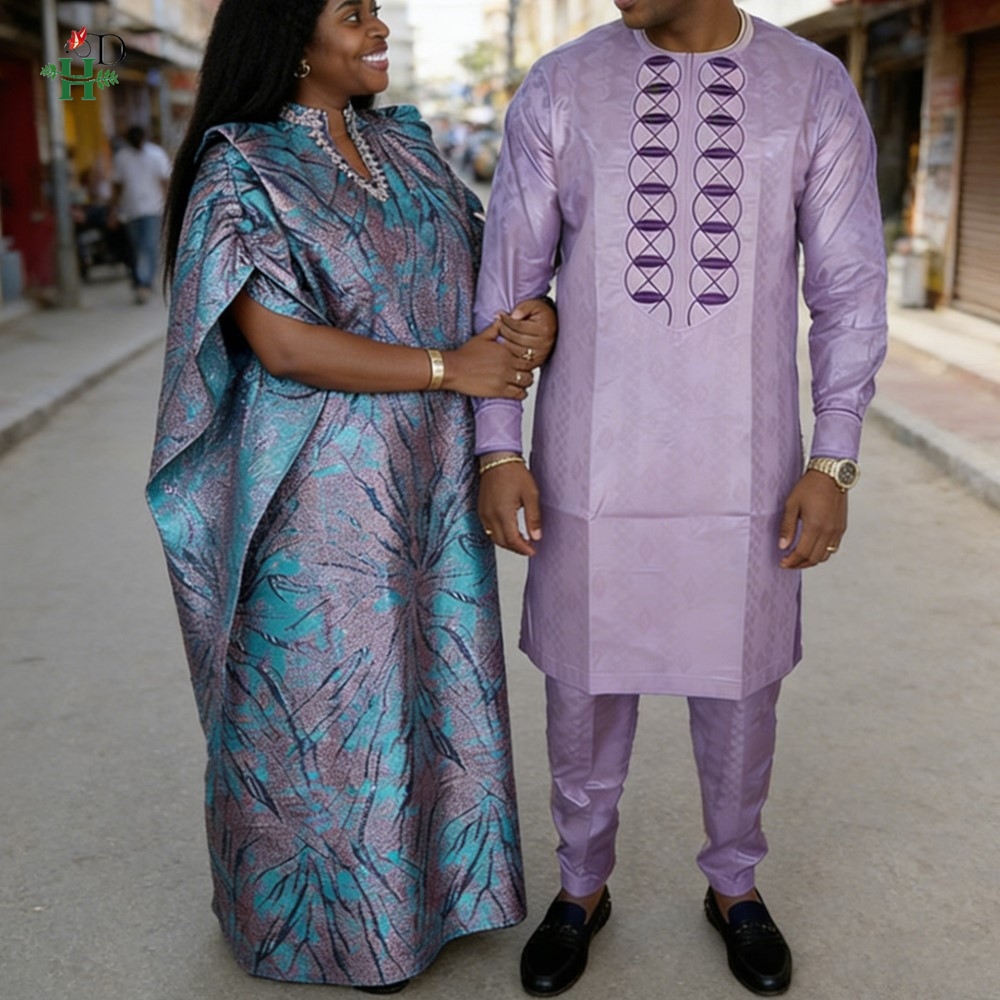 Gaun Afrika H&D untuk Pasangan - Boubou Men Africa ulasan dan harga
