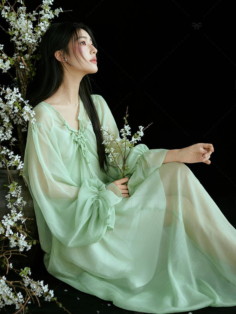 Gaun Hijau Gaya Cina Tradision - Ethnic Fashion Studio ulasan dan harga