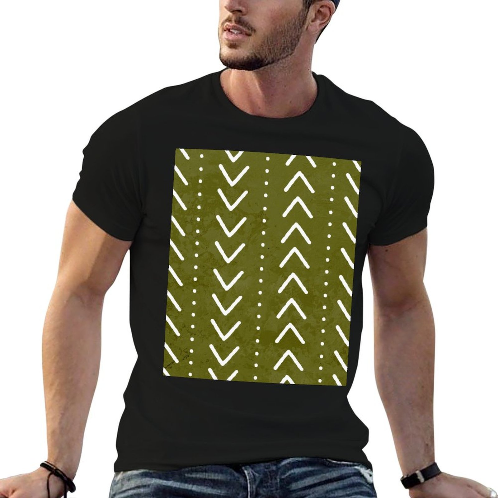 Kaos Pola Panah Mudcloth Hijau - Mudcloth Print Top ulasan dan harga
