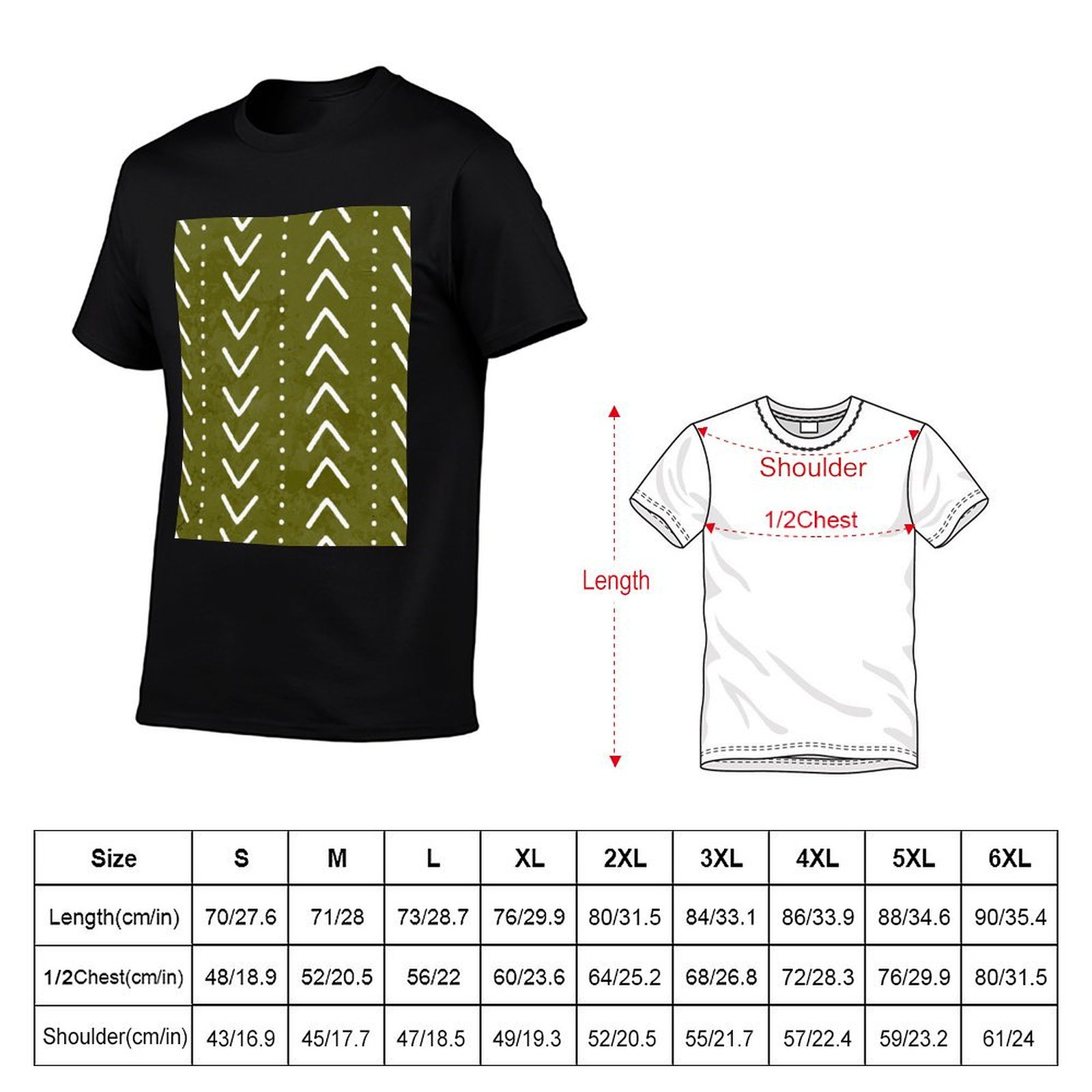 Kaos Pola Panah Mudcloth Hijau - Mudcloth Print Top ulasan dan harga