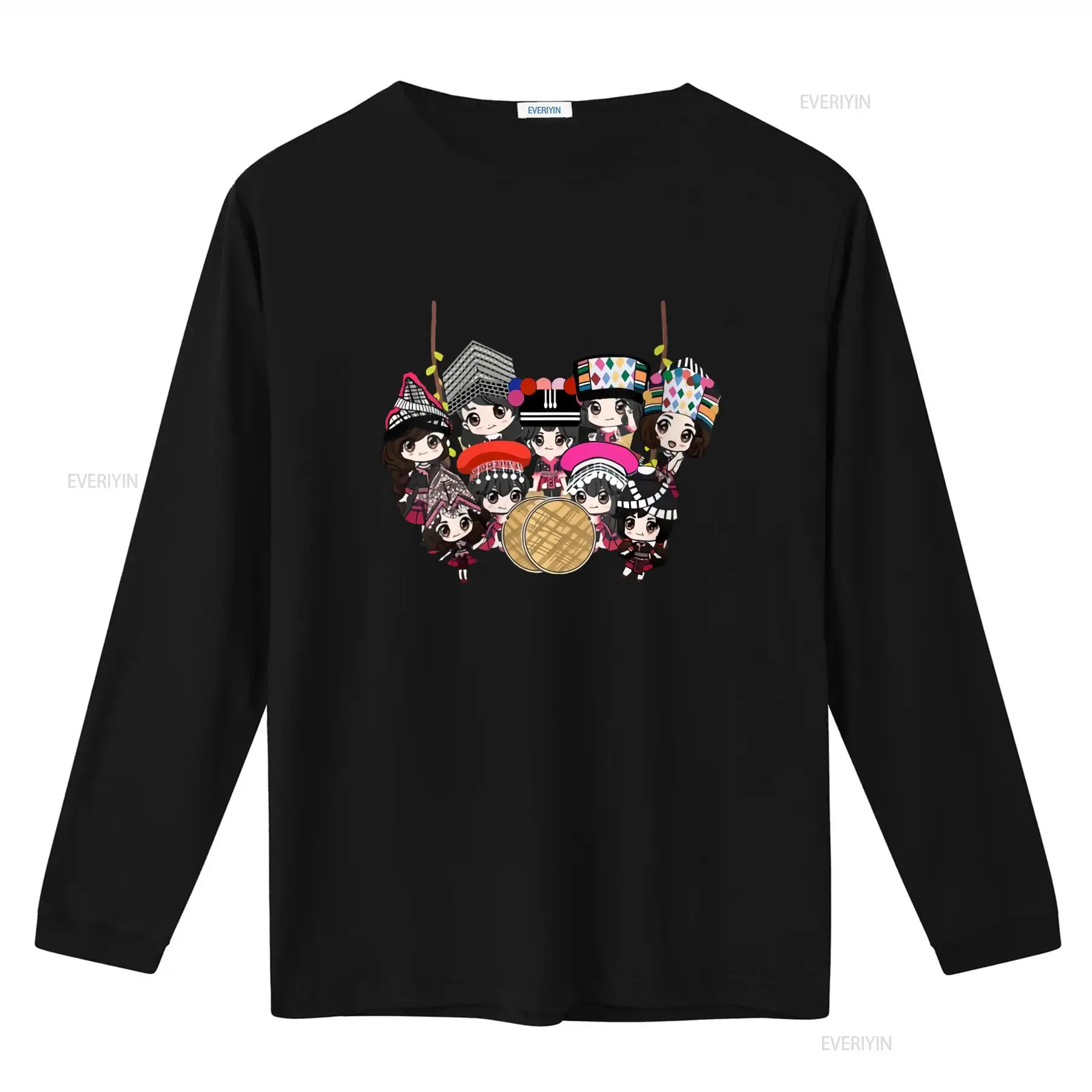 Kaos Cetak Kartun 9 Gadis Hmon - Ethnic Wear Men'S Fashion ulasan dan harga