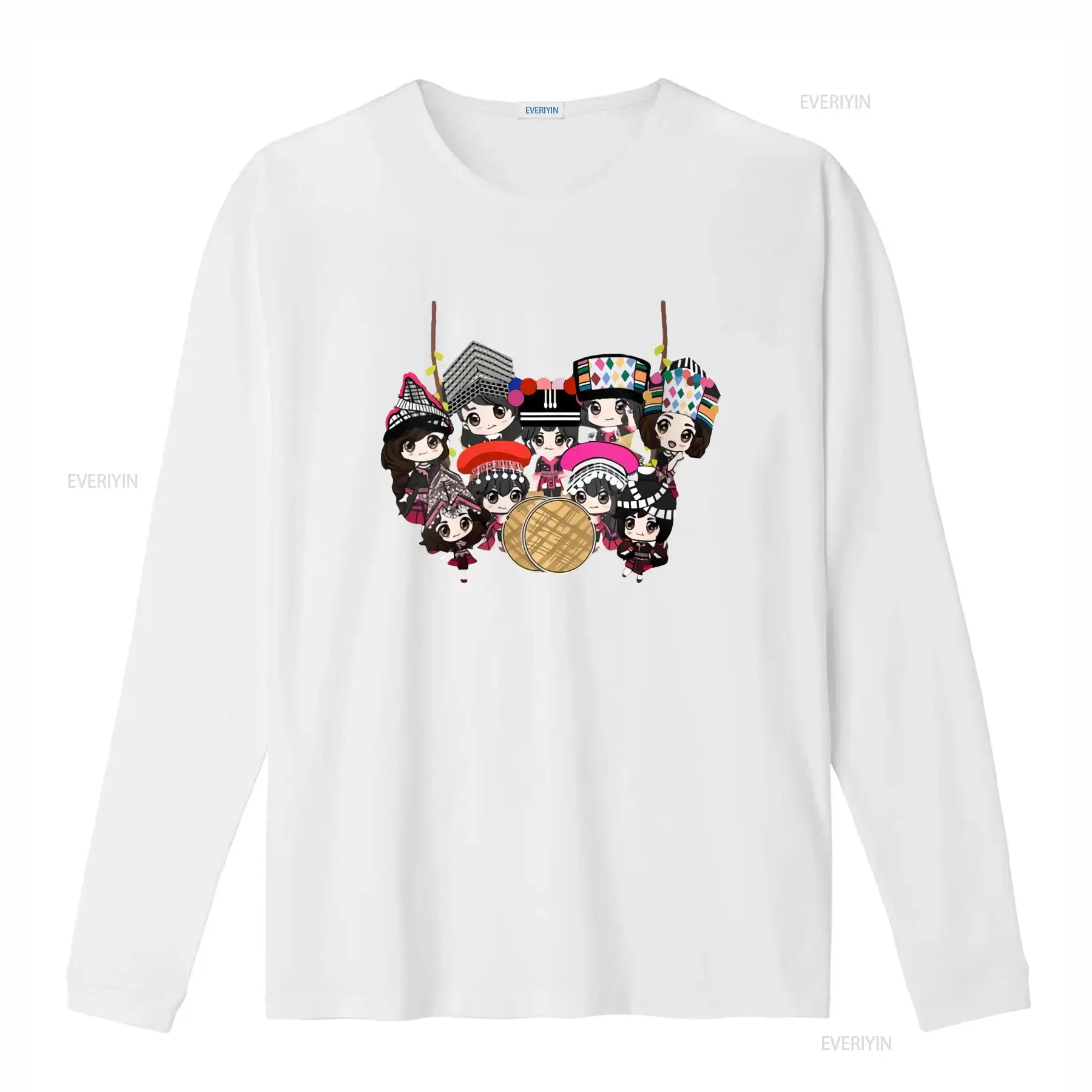Kaos Cetak Kartun 9 Gadis Hmon - Ethnic Wear Men'S Fashion ulasan dan harga