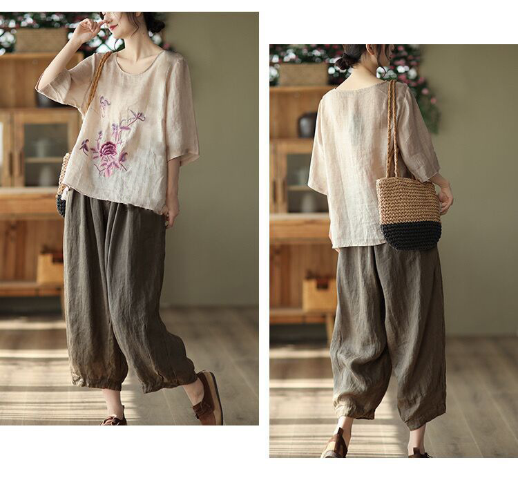 Blus Retro Musim Panas Wanita  - Ethnic Fashion For Ladies ulasan dan harga