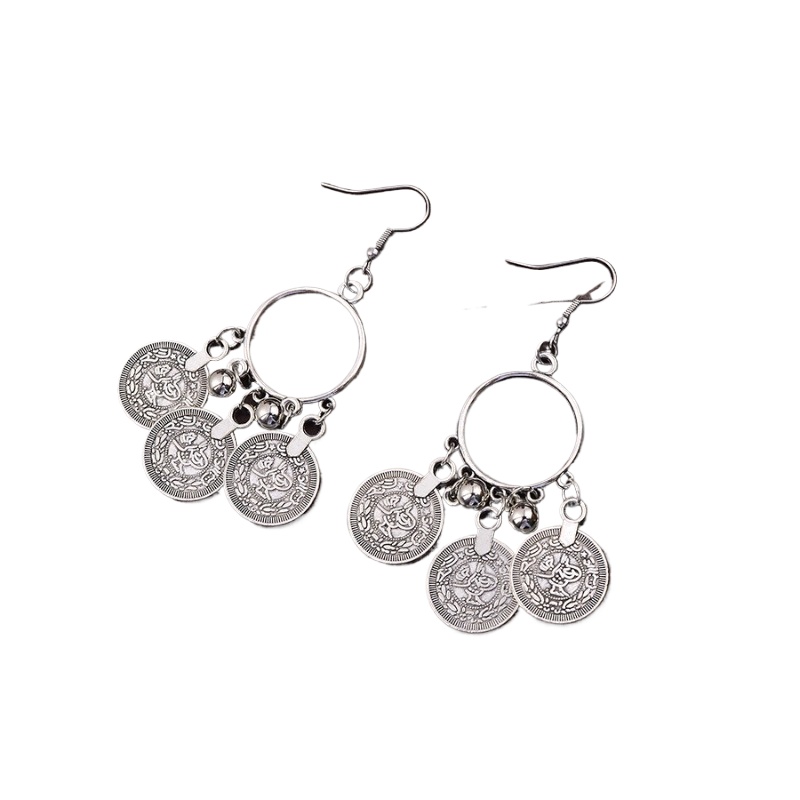 Anting-anting koin bergaya etn - Ethnic Fashion Co In ulasan dan harga