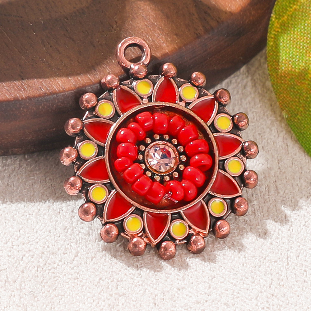 Liontin Bulat Enamel Etnik Boh - Ethnic Fashion For Ladies ulasan dan harga