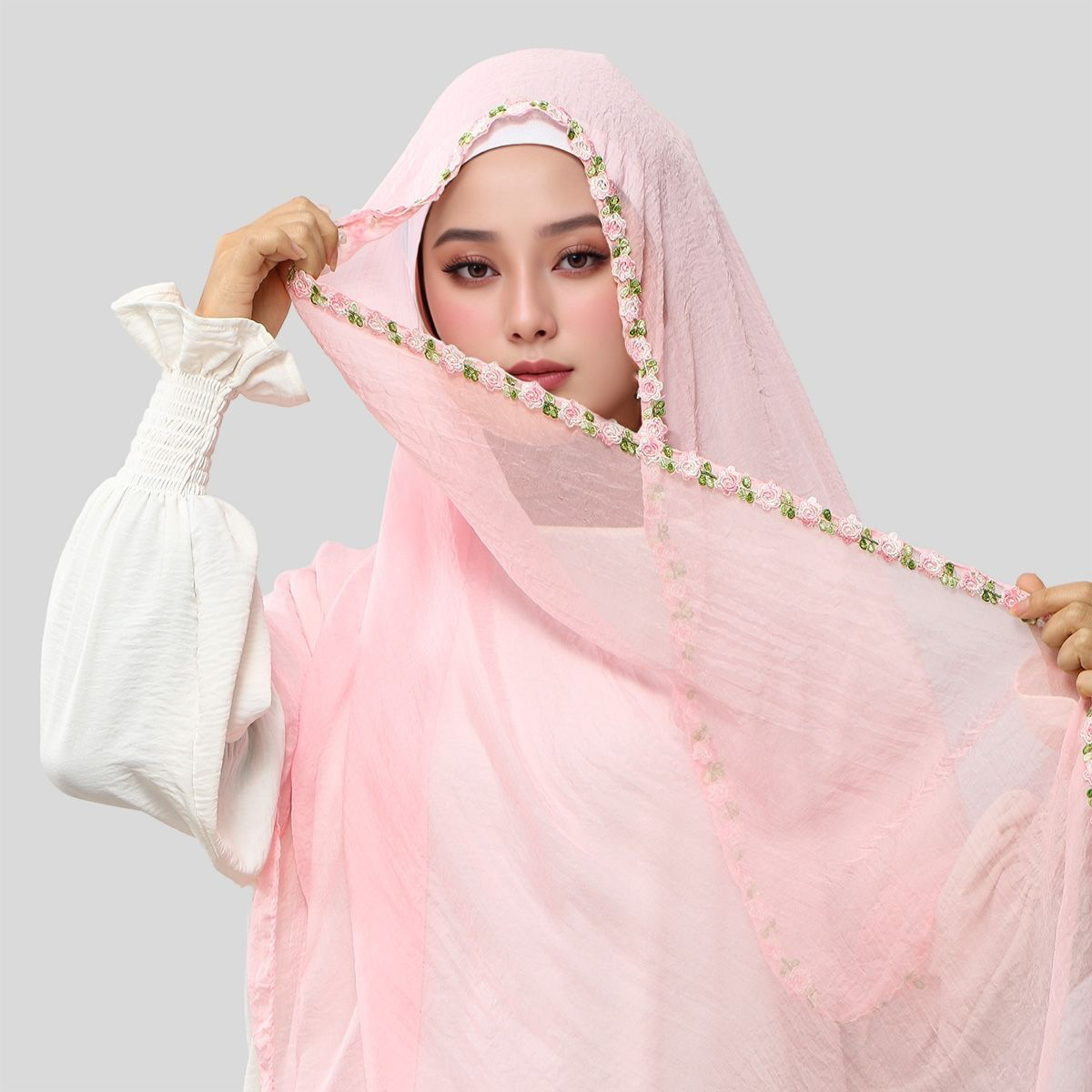 Selendang Panjang Chiffon Warn - Ethnic Fashion For Ladies ulasan dan harga