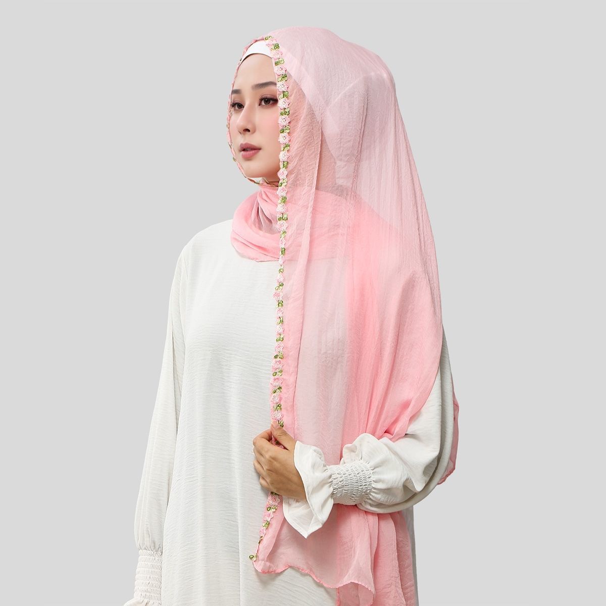 Selendang Panjang Chiffon Warn - Ethnic Fashion For Ladies ulasan dan harga