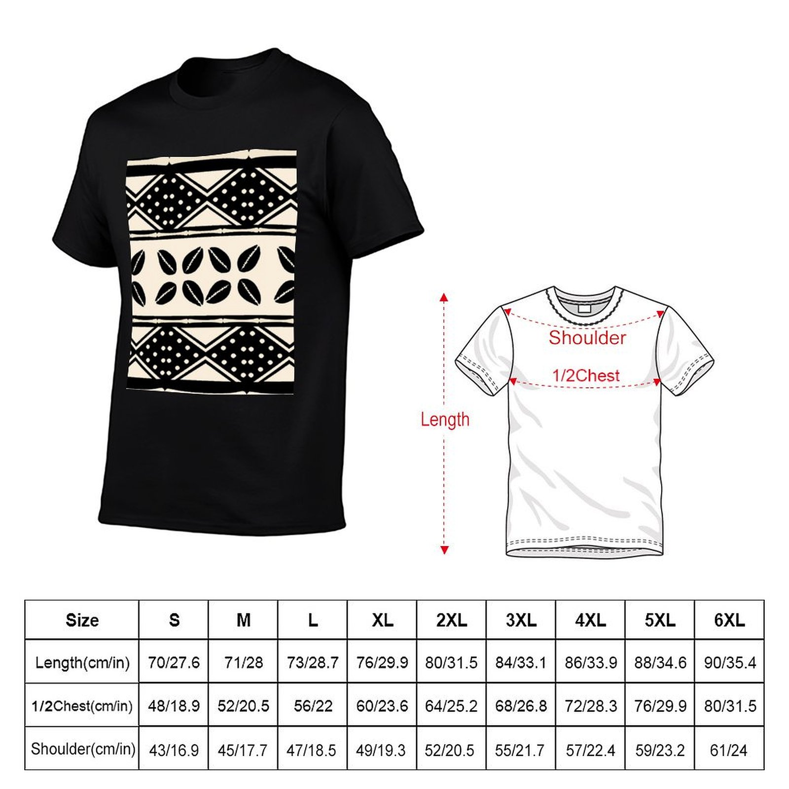 Kaos Pola Kain Lumpur Abstrak  - Mudcloth Print Top ulasan dan harga