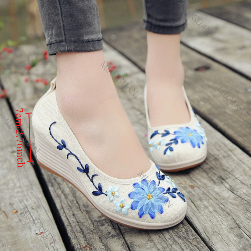 Sepatu Platform Wedge Nyaman W - Ethnic And Fashion ulasan dan harga