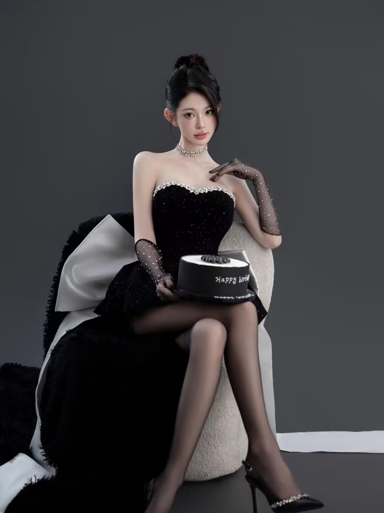 Kostum Fotografi Hitam Elegan  - Ethnic Fashion Studio ulasan dan harga