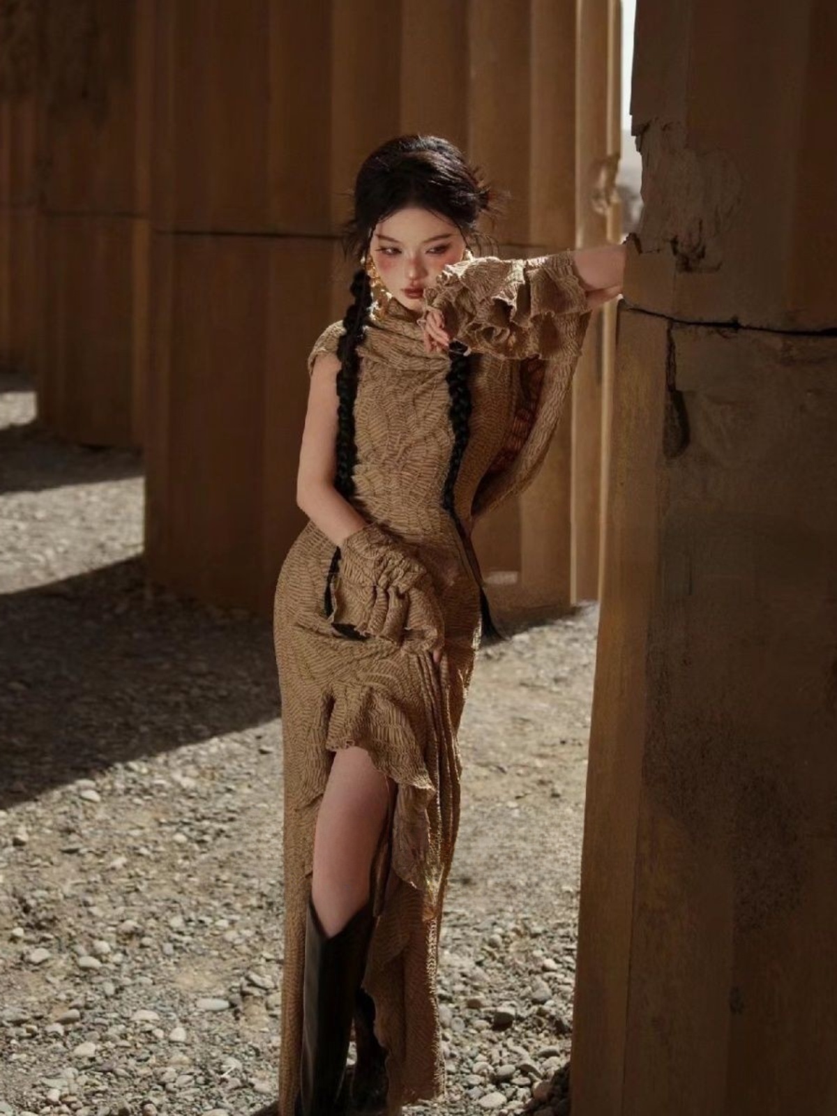 Gaun Liburan Gaya Putri Gurun  - Ethnic Fashion Studio ulasan dan harga