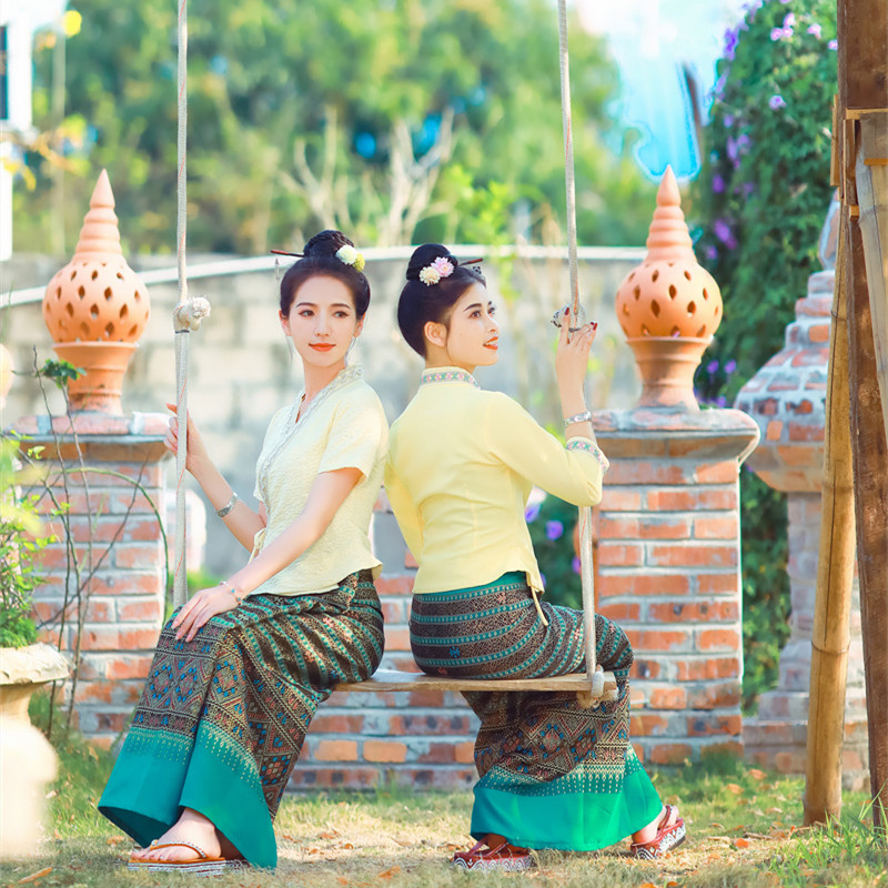 Pakaian Thai Dai kuning cerah, - Thai Silk Blouse ulasan dan harga