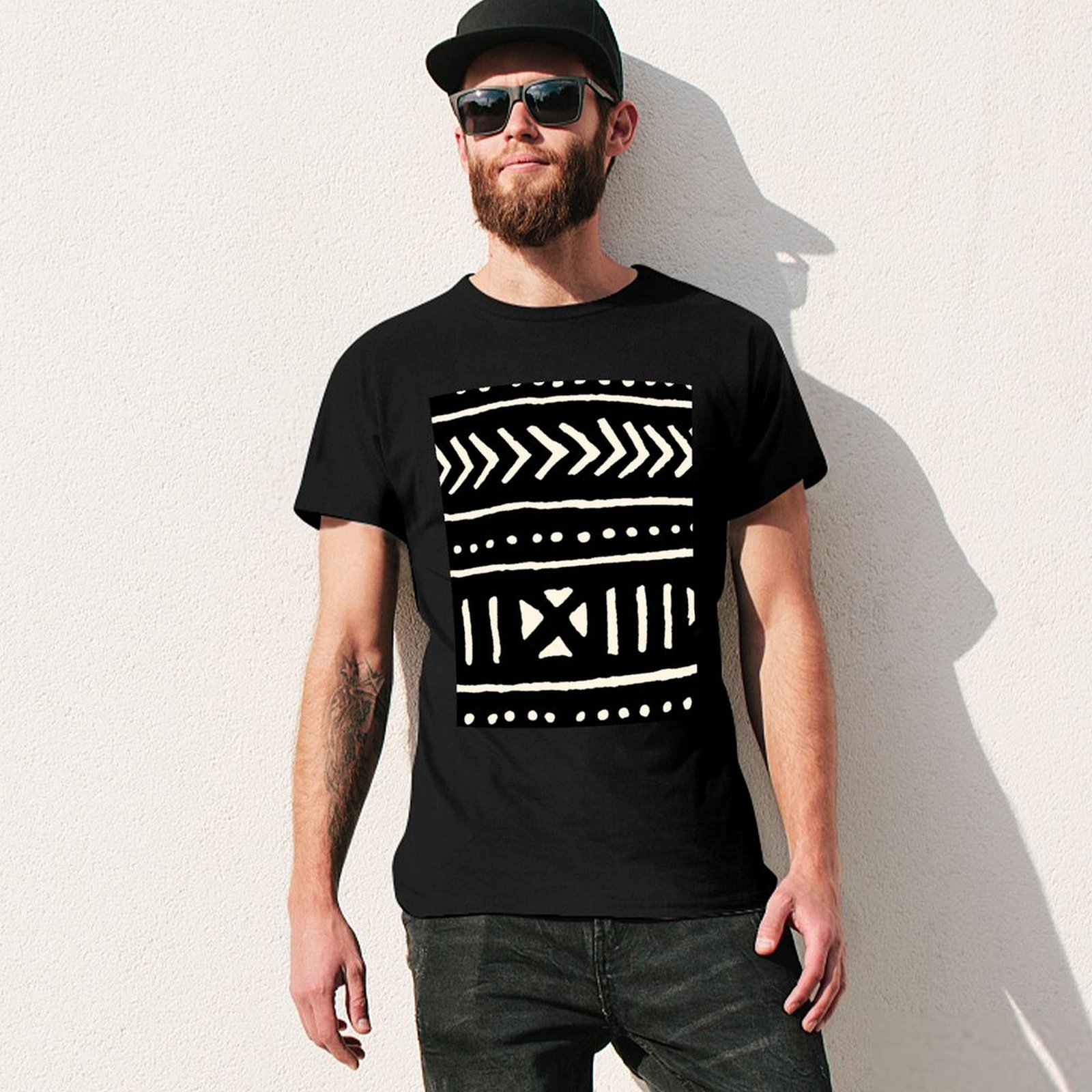 Kaos Kain Afrika Hitam Putih K - Mudcloth Print Top ulasan dan harga