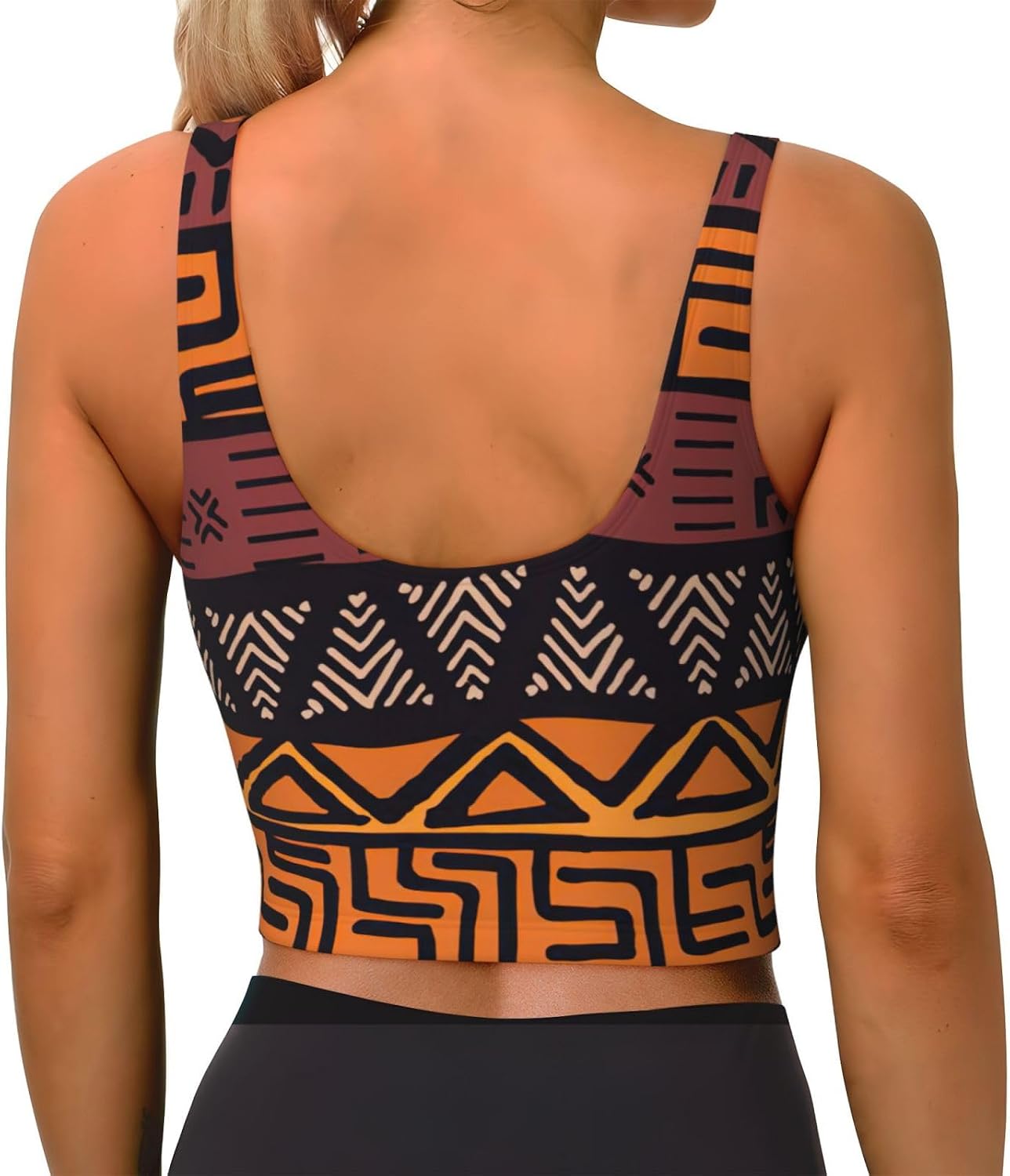 Bra Olahraga Wanita Motif Trib - Mudcloth Print Top ulasan dan harga
