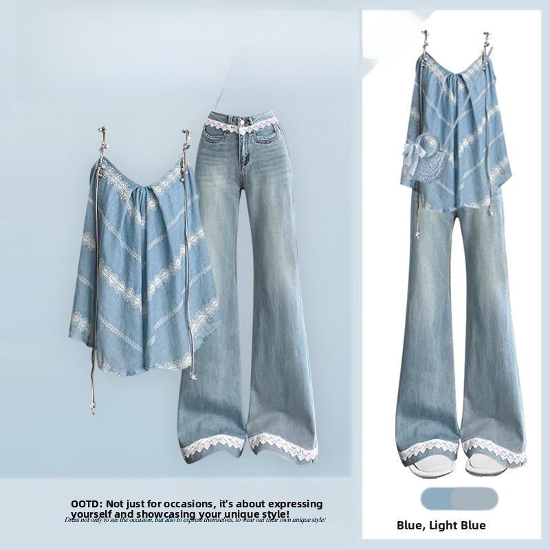 Set Denim Gaya Etnik Biru Seks - Ethnic Fashion Designers ulasan dan harga