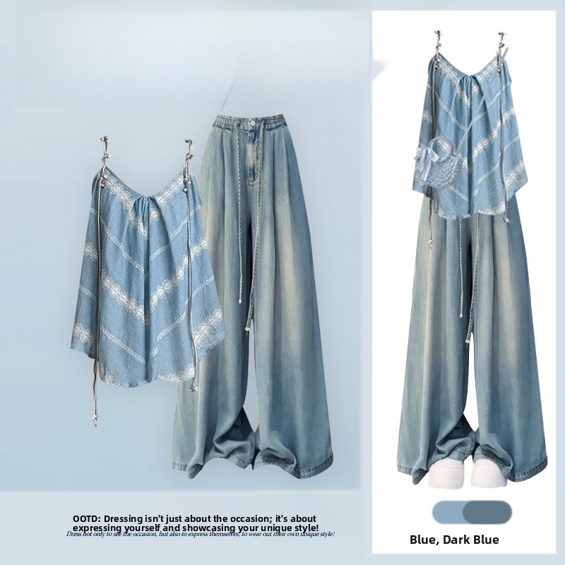 Set Denim Gaya Etnik Biru Seks - Ethnic Fashion Designers ulasan dan harga