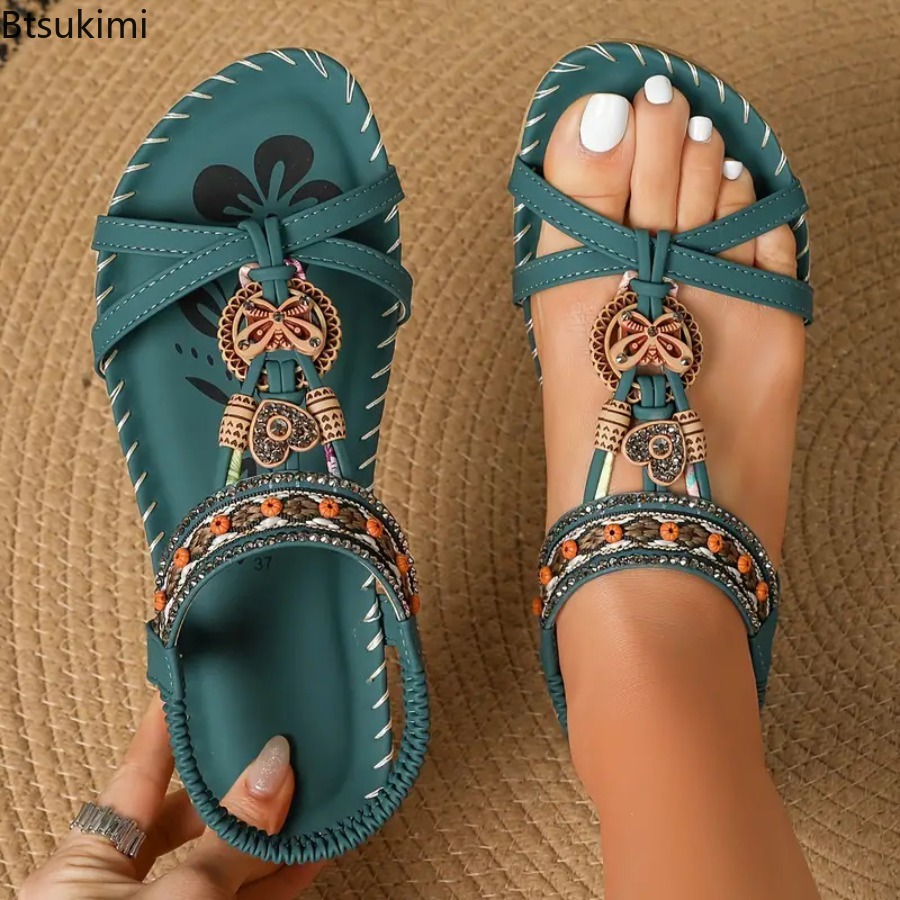 Sandal Bohemian Wanita Sepatu  - Ethnic Fashion For Ladies ulasan dan harga