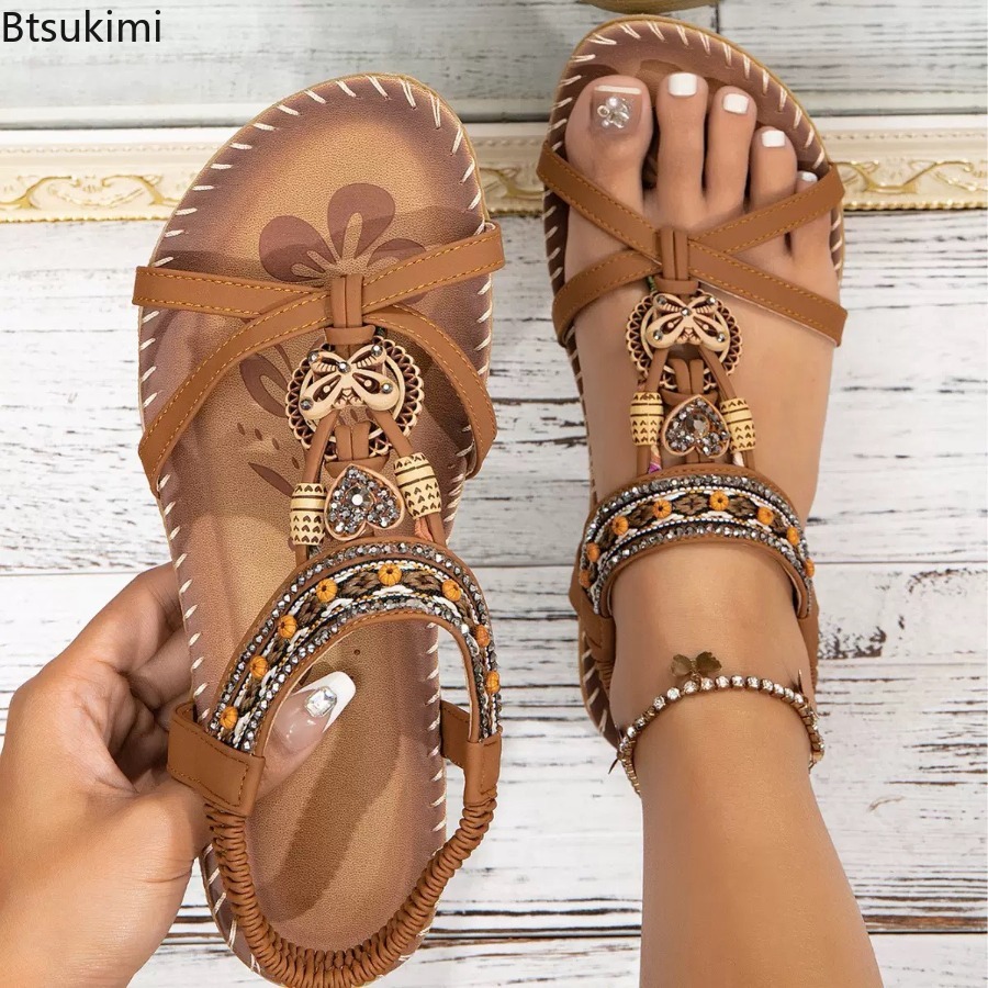 Sandal Bohemian Wanita Sepatu  - Ethnic Fashion For Ladies ulasan dan harga
