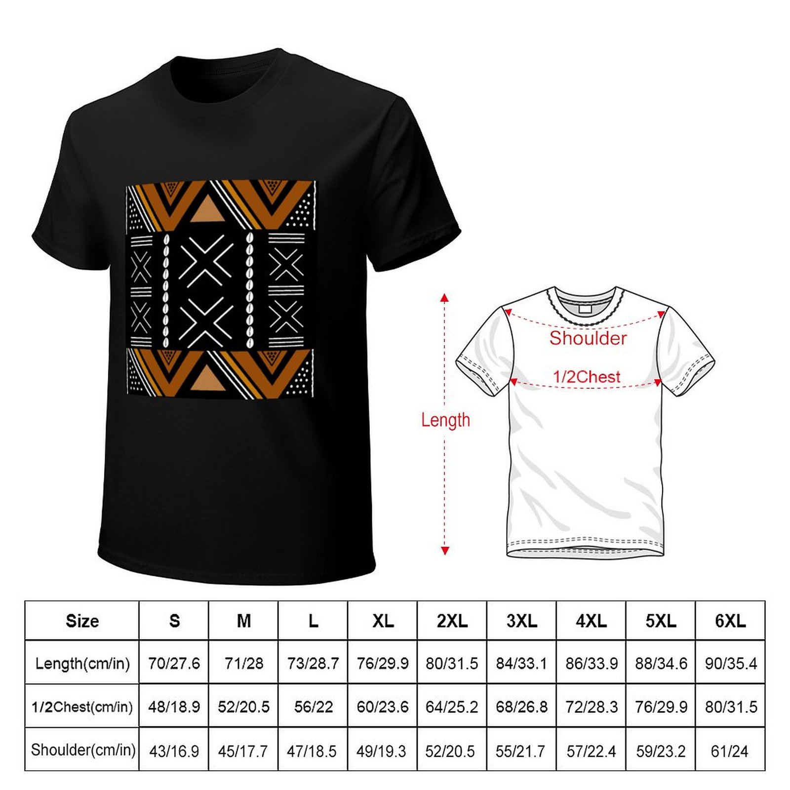 Kaos Desain Bogolan Kain Lumpu - Mudcloth Print Top ulasan dan harga