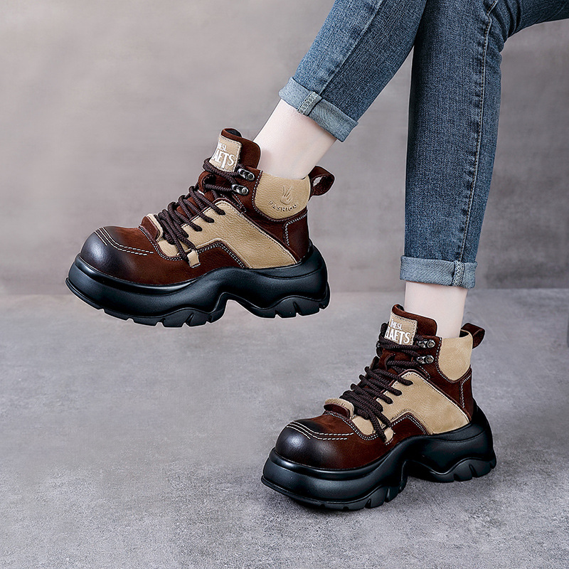 Sepatu Boots Kulit Asli 6cm Mo - Ethnic And Fashion ulasan dan harga