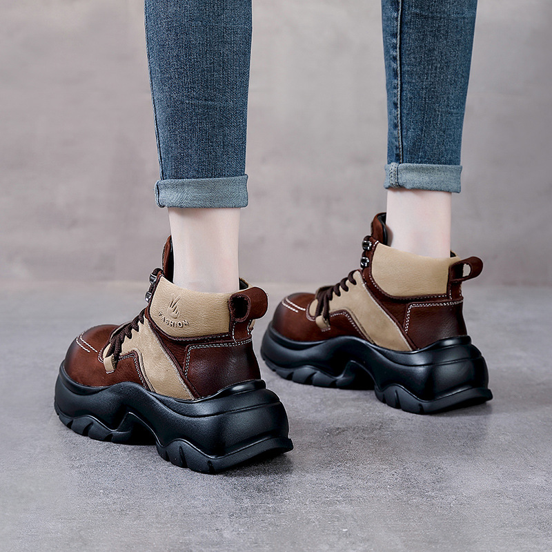Sepatu Boots Kulit Asli 6cm Mo - Ethnic And Fashion ulasan dan harga