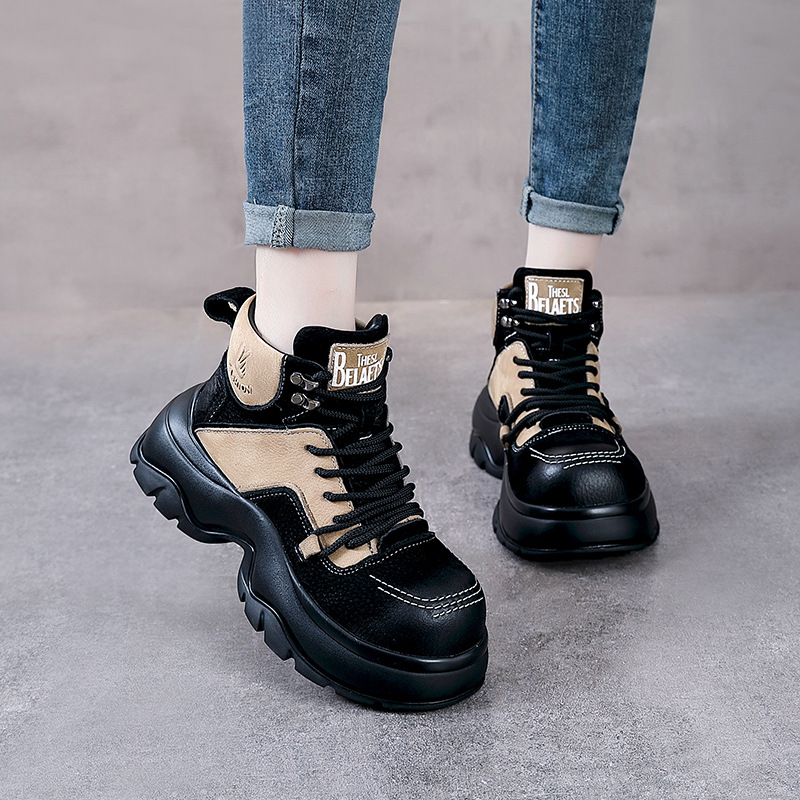 Sepatu Boots Kulit Asli 6cm Mo - Ethnic And Fashion ulasan dan harga